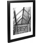 Malden 11x14 Floating Glass Picture Frame Made to Display 8x10 Floating Picture 11x14 Glass Size Black
