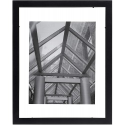 Malden 11x14 Floating Glass Picture Frame Made to Display 8x10 Floating Picture 11x14 Glass Size Black