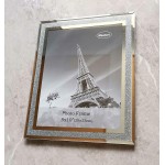 Meetart Sparkle Crystal Silver Glitter Mirror Glass Photo Frame for Photo Size 8x10 Pack of 3 Piece.