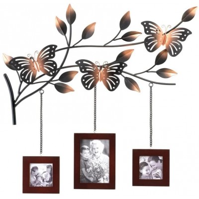Metal Family Tree Branch Wood Picture Frames Display Wall Photo Collage Accent