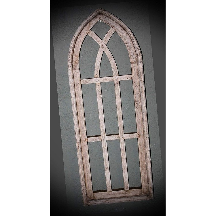 NewSSign Lot of Antique Style Church Window Frame Primitive Vintage Wooden Gothic 27 inch Shabby Decor #RLX-1239PMi Warranity by PrMch