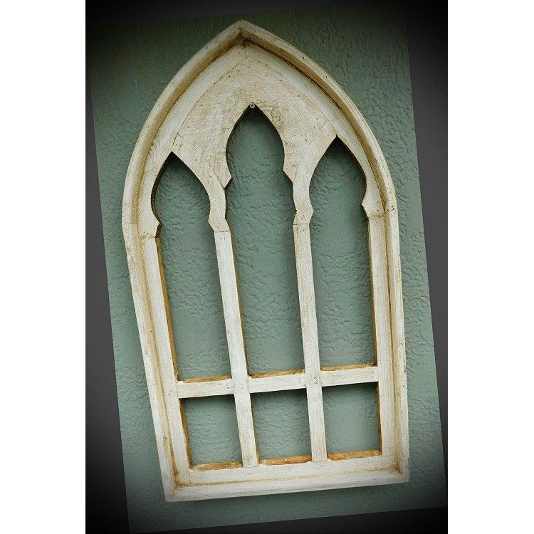 NewSSign Lot of Antique Style Church Window Frame Primitive Vintage Wooden Gothic 30 1 4 inch Shabby Decor #RLX-1334PMi Warranity by PrMch