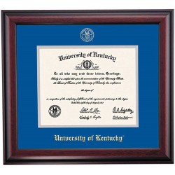 OCM DiplomaDisplay Traditional Frame for University of Kentucky UK Wildcats | 8-1 2" x 11" Diploma Certificates | Royal Blue Gray Mat | Home & Office | Graduation Gift