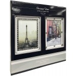 Parisian Home 2 Piece Picture Frame Set 5x7 Enamel & Hand Set Accent