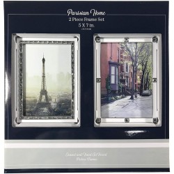 Parisian Home 2 Piece Picture Frame Set 5x7" Enamel & Hand Set Accent
