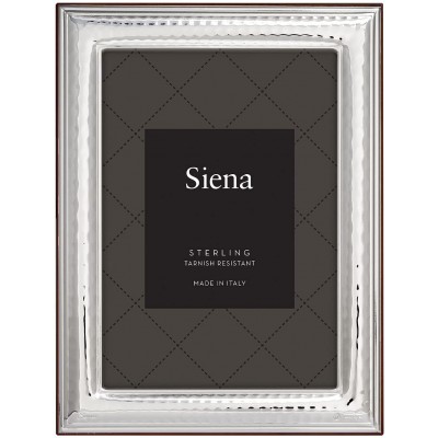 Siena 4x6 Sterling Silver Hammered Channel Picture Frame Boutique Quality Photo Frame Siena Collection
