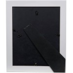 Snap 8x10 Flat Double Mat for 5x7 Photo Wall Mount & Tabletop Picture Frame 5 x 7 White