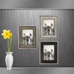 Tasse Verre 8x10 Rustic Picture Frames 3-Pack- Distressed Farmhouse Industrial Frame Ready to Hang or Stand Built-in Easel Silver Galvanized Metal Look with Wood Insert 8x10 3-Pack