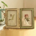 UTUT Photo Frame Vintage 5 Inch Photo Frame Wooden Picure Holder Stand Home Bedroom Desk Decor White