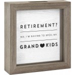 MCS Retirement for Grandkids Fund Bank Shadowbox Gray Woodgrain