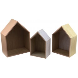 Northlight Seasonal Set of 3 Basic Luxury Shadow Boxes with Peach Accents 11.5-15.5"
