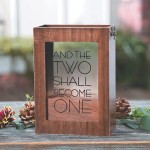 Unknown1 Two Become One Sand Ceremony Shadow Box Home 1 Piece Beige Wood
