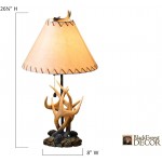 Black Forest Décor Antler & Pinecone Table Lamp Rustic Living Room or Home Décor