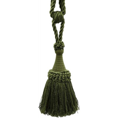 DÉCOPRO Set of 4 Large Tassel Tieback with Looped Accents 8 inches Long Tassel 30 inches Spread Embrace Style# TBDK8 11809 Color: Branch L58