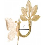 Now Decor Gold Curtain Tiebacks | Curtain Holdbacks | Curtain Tieback Hooks | Curtain Hooks for Drapes | Curtain Ties Butterfly Set of Two