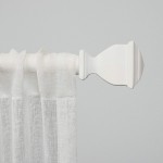Exclusive Home Curtains Napoleon 1 Window Curtain Rod and Coordinating Finial Set Adjustable 36-72 Matte White