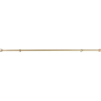 Rod Desyne 100-37-993 Bonnet 1" OD 120-170 inch-Light Gold Single Curtain Rod Set 120-170"