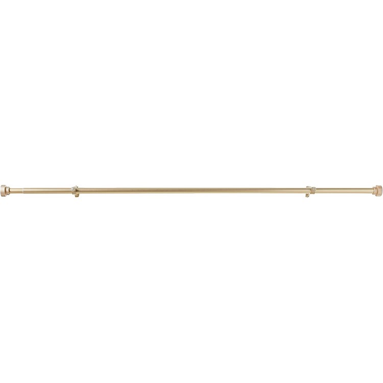 Rod Desyne 100-37-993 Bonnet 1 OD 120-170 inch-Light Gold Single Curtain Rod Set 120-170