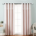 DAINTIER 1 inch Double Window Curtain Rod with Diamond Acrylic Finial,36-72 inch,Matte Black