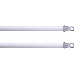 Interior Living 5 16" Diameter Adjustable Petite Swivel Sash Rod 11-19" White