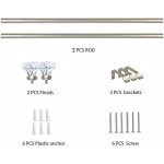 KAMANINA 3 4 Inch Curtain Rods 48 to 86 Inches 4-7.2 Feet Acrylic Diamond Ends Single Drapery Rod Champagne Gold