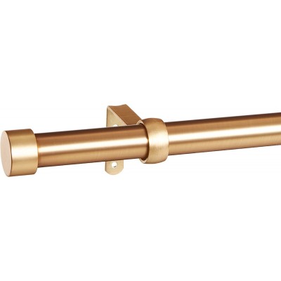 Umbra Cappa Curtain 1-Inch Drapery Rod Extends from 66 to 120 Inches Includes 2 Matching Finials Brackets & Hardware 120-Inch Brushed Brass