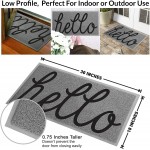 ANKO PVC Super Absorbent Hello Outdoor Door MAT30x18 inches – Non-Slip Net Backing Heavy Duty Waterproof Easy Clean Low Profile Mat for Entry Dust Trapper Eco-Friendly
