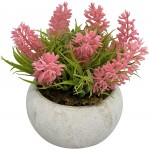 Artificial Mini Potted Flower Plants 3-Set | Pink White Purple Floral Set | Fake Plant | Office Decor Bathroom Decor Farmhouse Decor Kitchen Decor | Faux Topiary decore | Home Decor Clearance