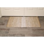 Beige & White Cotton Door mat Rug Indoor Outdoor 2x3' Entrance Entryway Rug Non Slip Kitchen Bath Mat Home Décor 24 x 36