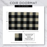 DII Natural Coir Doormat Checkers Mat Checkers Hello 18X30