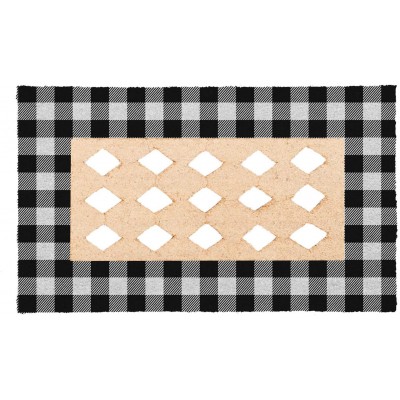 Evergreen Flag Seasonal Doormat Buffalo Check Coir Sassafras Mat Tray Frames Interchangeable Floormat for Homes Gardens Yards