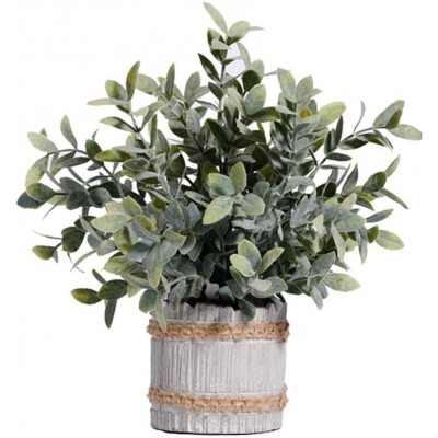 HC STAR Artificial Plants Small Potted Plastic Fake Plants Green Rosemary Faux Greenery Topiary Shrubs Plant for Home Decor Office Desk Bathroom Farmhouse Tabletop Indoor House Decorations
