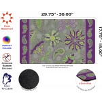 Toland Home Garden Passion Flower 18 x 30 Inch Decorative Floor Mat Paisley Floral Design Pattern Doormat