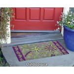 Toland Home Garden Passion Flower 18 x 30 Inch Decorative Floor Mat Paisley Floral Design Pattern Doormat