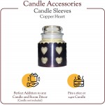 A Cheerful Giver Metal Candle Sleeve 4 Copper Heart Sleeve Fits 16 oz. & 24 oz. Cheerful Jar Candles Rustic Candle Accessories
