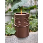 Torch Tabletop Oil Lamp Copper Stainless Steel Metal Wind Shield with Extra Fiberglass Wick with Safety Lock Wick Protection Child Guard